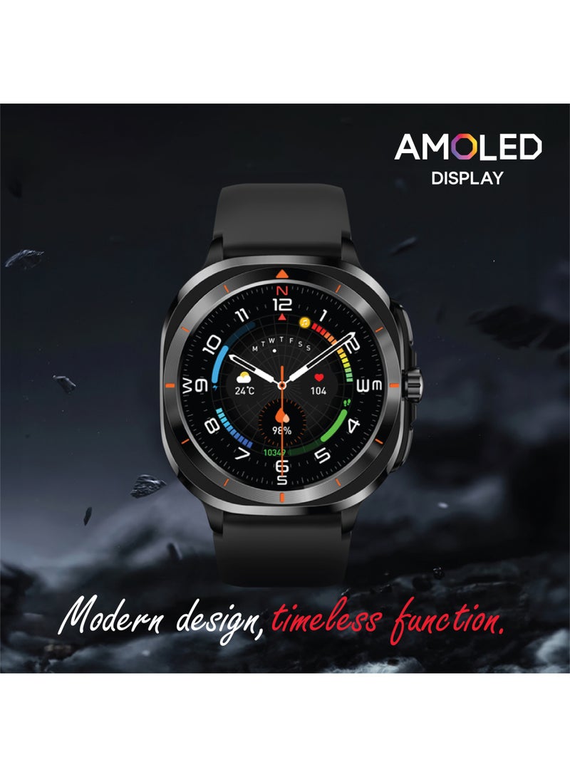 Trands SW190 Smart Watch for Men & Women – 1.43" HD Screen, Bluetooth Calling, IP67 Waterproof, Fitness Tracker with Heart Rate & Sleep Monitor, Premium Magnetic Mesh Band – Black - Image 5